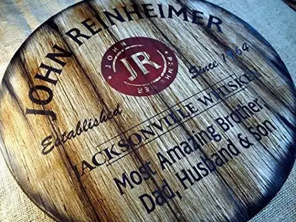 Personalized Gifts for Dad, Wall Decor Sign Inspired by Old Whiskey and Beer Barrels, Handmade Artwork on Distressed Wood, Gifts for Men, Man Cave Home Bar Rustic Decor