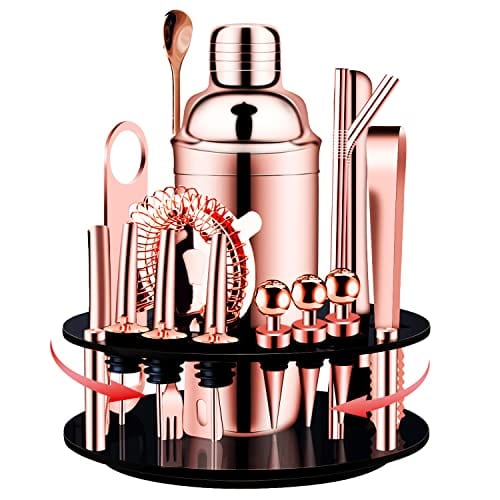 K barista, Set Shaker Cocktail in oro rosa 9/12 K barista, Set Shaker Cocktail in oro rosa 9/12