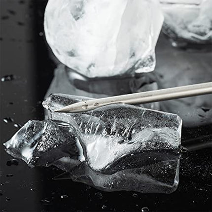 XINGJIANG 9" Ice Picks Stainless Steel Wooden Handle With Cover for Bars, Kitchen, Bartender,Picnics, Camping, And Restaurant (Dark Brown)