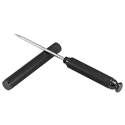XINGJIANG Stainless Steel Ice Pick Aluminium Alloy Handle With Safety Cover Ice Tool Kitchen Tool for Restaurant Bar Kitchen (Black)