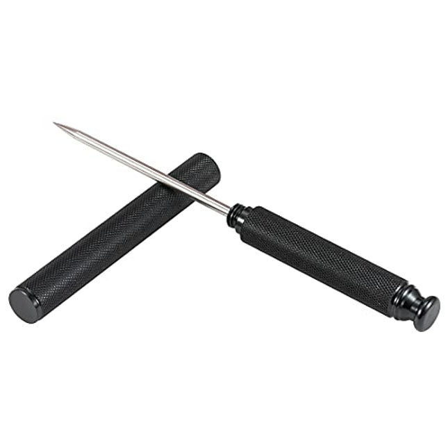 XINGJIANG Stainless Steel Ice Pick Aluminium Alloy Handle With Safety Cover Ice Tool Kitchen Tool for Restaurant Bar Kitchen (Black)