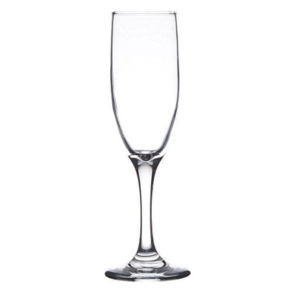 Set of 10 Classic Flute Champagne Glasses (7 Ounce) - Toasting Sparkling Wine / Wedding Flutes