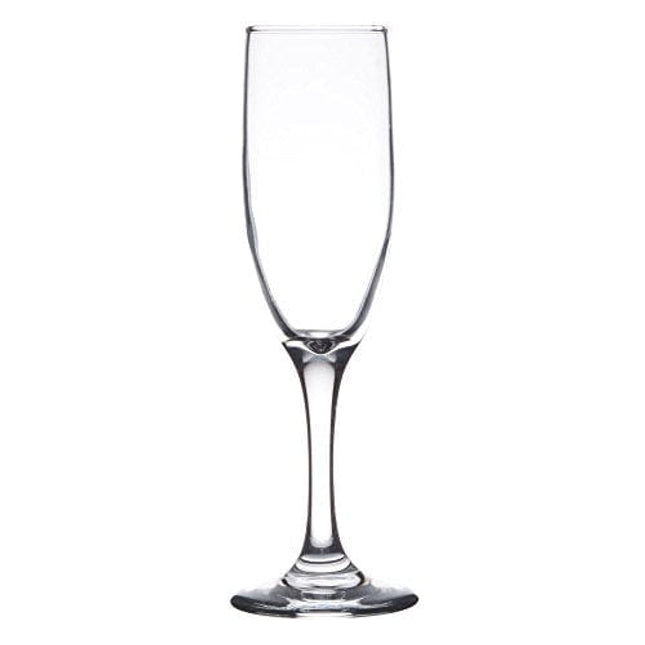 Set of 10 Classic Flute Champagne Glasses (7 Ounce) - Toasting Sparkling Wine / Wedding Flutes