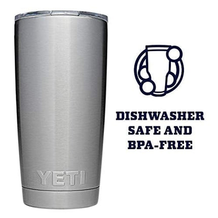 YETI Rambler 20 oz Tumbler, Stainless Steel, Vacuum Insulated with MagSlider Lid, Stainless