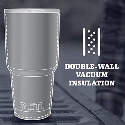 YETI Rambler 30 oz Tumbler, Stainless Steel, Vacuum Insulated with MagSlider Lid, Aquifer Blue