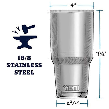 YETI Rambler 30 oz Tumbler, Stainless Steel, Vacuum Insulated with MagSlider Lid, Aquifer Blue