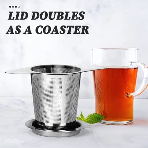 Yoassi Tea Infuser Yoassi Extra Fine 18/8 Stainless Steel Tea Infuser Mesh Strainer with ...