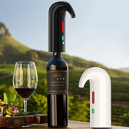Electric Wine Aerator Pourer, Portable One-Touch Wine Decanter and Wine Dispenser Pump for Red and White Wine Multi-Smart Automatic Wine Oxidizer Dispenser USB Rechargeable Spout Pourer