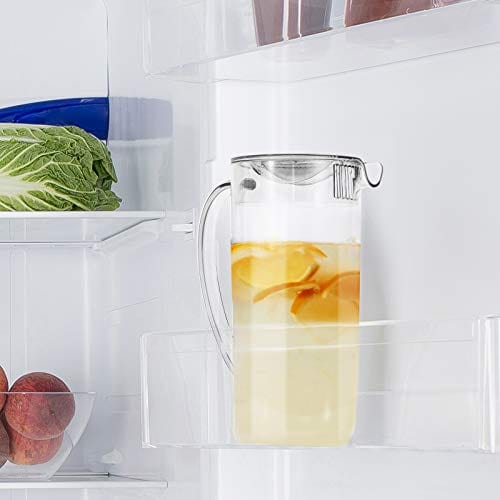 Plastic Pitcher with Lid Clear Acrylic Pitcher Shatter Proof Drink Pitcher  Juice Containers with Lids for Fridge Iced Tea Pitcher with Spout Handle