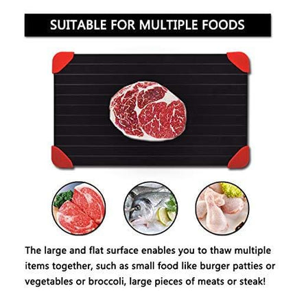 Defrosting Tray for Frozen Meat Rapid and Safer Way of Thawing Food Large Size Defroster Plate Thaw by Miracle Natural Heating A Pack with 7 Pieces Included