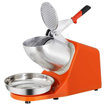 ZENY Electric Ice Crushers 300W 2000r/min w/Stainless Steel Blade Shaved Ice Snow Cone Maker Kitchen Machine (Orange)