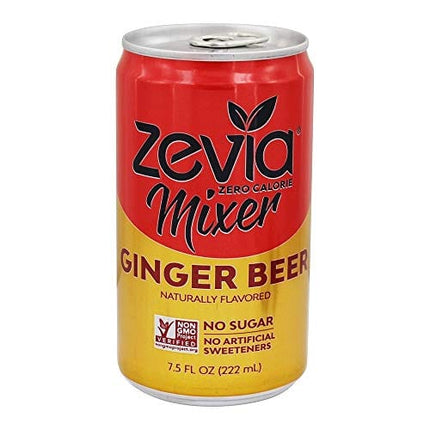 ZEVIA MIXER GNGR BEER 0CAL, 7.5 Fl Oz (Pack of 6)