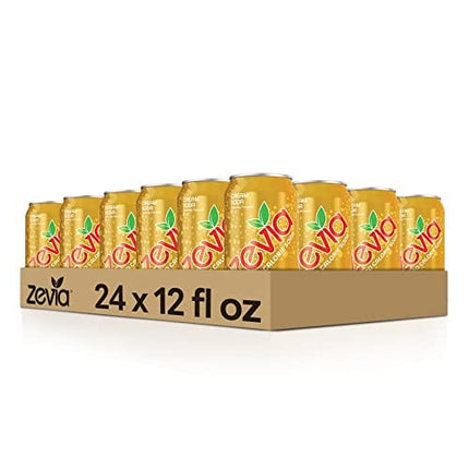 Zevia Zero Calorie Cream Soda, 12 Fl Oz (Pack of 24)