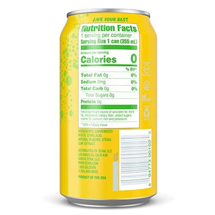 Zevia Zero Calorie Soda, Lemon Lime Twist, 12 Ounce Cans (Pack of 24)