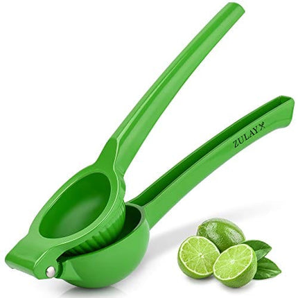Zulay Premium Quality Metal Lime Squeezer, Citrus Juicer, Manual Press for Extracting the Most Juice Possible - Lime Juicer