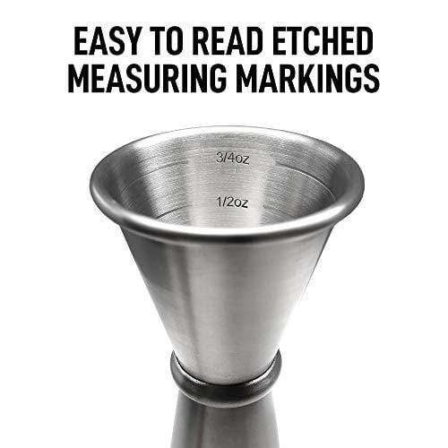 Japanese Style Jigger Stainless Steel Cocktail Cup 304 Stainless Steel Jigger Barman with Scale Integrated Scale 30/60 ml Spout Silver Japanese Style Jigger Stainless Steel Cocktail Cup 304 Stainless Steel Jigger Barman with Scale Integrated Scale 30/60 ml Spout Silver