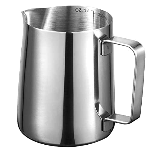 Milk Frothing Pitcher - Dailyart Milk Frother Cup 600ml/20 Oz with Special  Dripless Spout and Scale, Espresso Accessories, Barista Tools, Milk